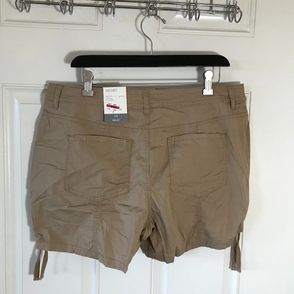 NWT Style & Co. Cinched Sides Shorts Beige - Picture 3 of 3